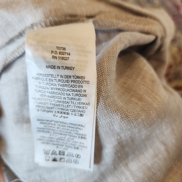 BODEN Eldon 100% Linen Wide Leg Trousers In Squirrel Grey Size 6 - Picture 6 of 9